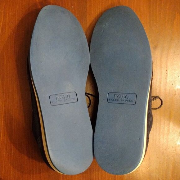 Polo Ralph Lauren "Johnsly' Blue Suede Brogue Wingtip Oxfords, Size 9.5 D - Picture 7 of 10